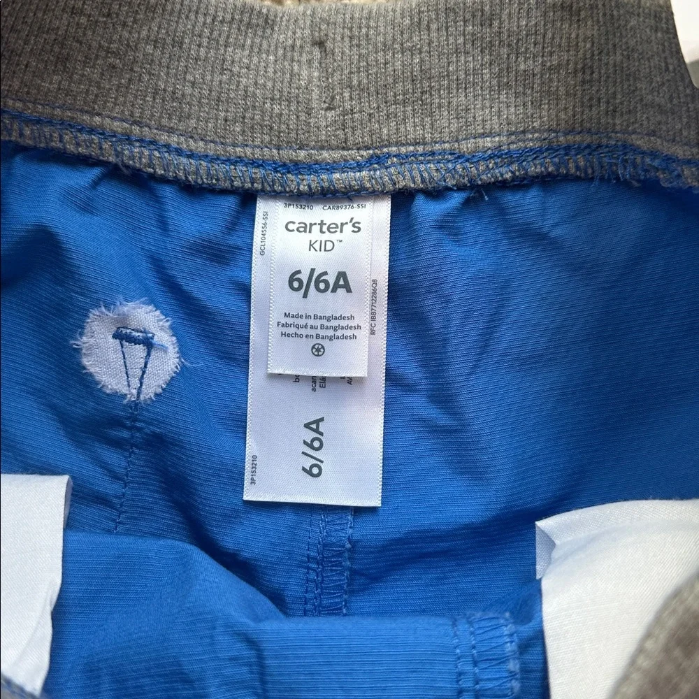 2 - NWT Carter's Bright Blue and White/Teal Shorts size 6 - Picture 3 of 8